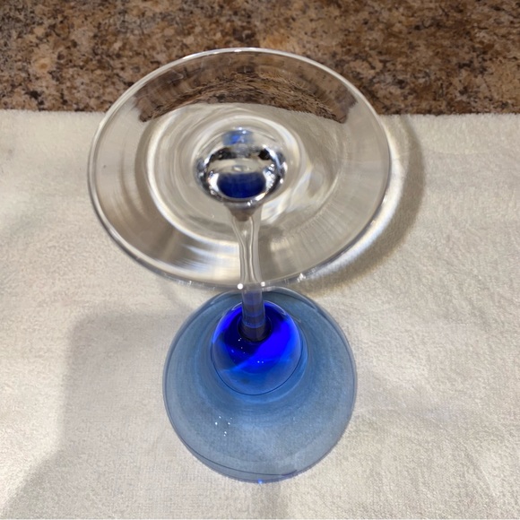 NEW (1)Lenox Tuscany Seasons Tall Margarita Daiquiri glass Cobalt Blue - Picture 4 of 5
